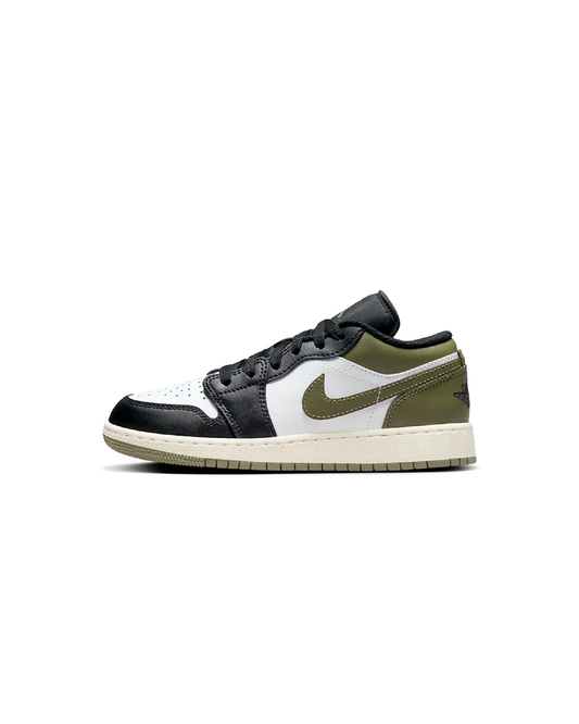 AIR JORDAN 1 LOW "BLACK TOE MEDIUM OLIVE "