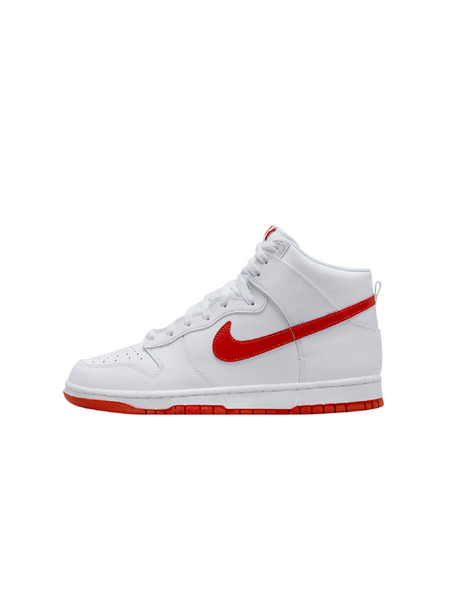 NIKE DUNK HI RETRO - WHITE PICANTE RED