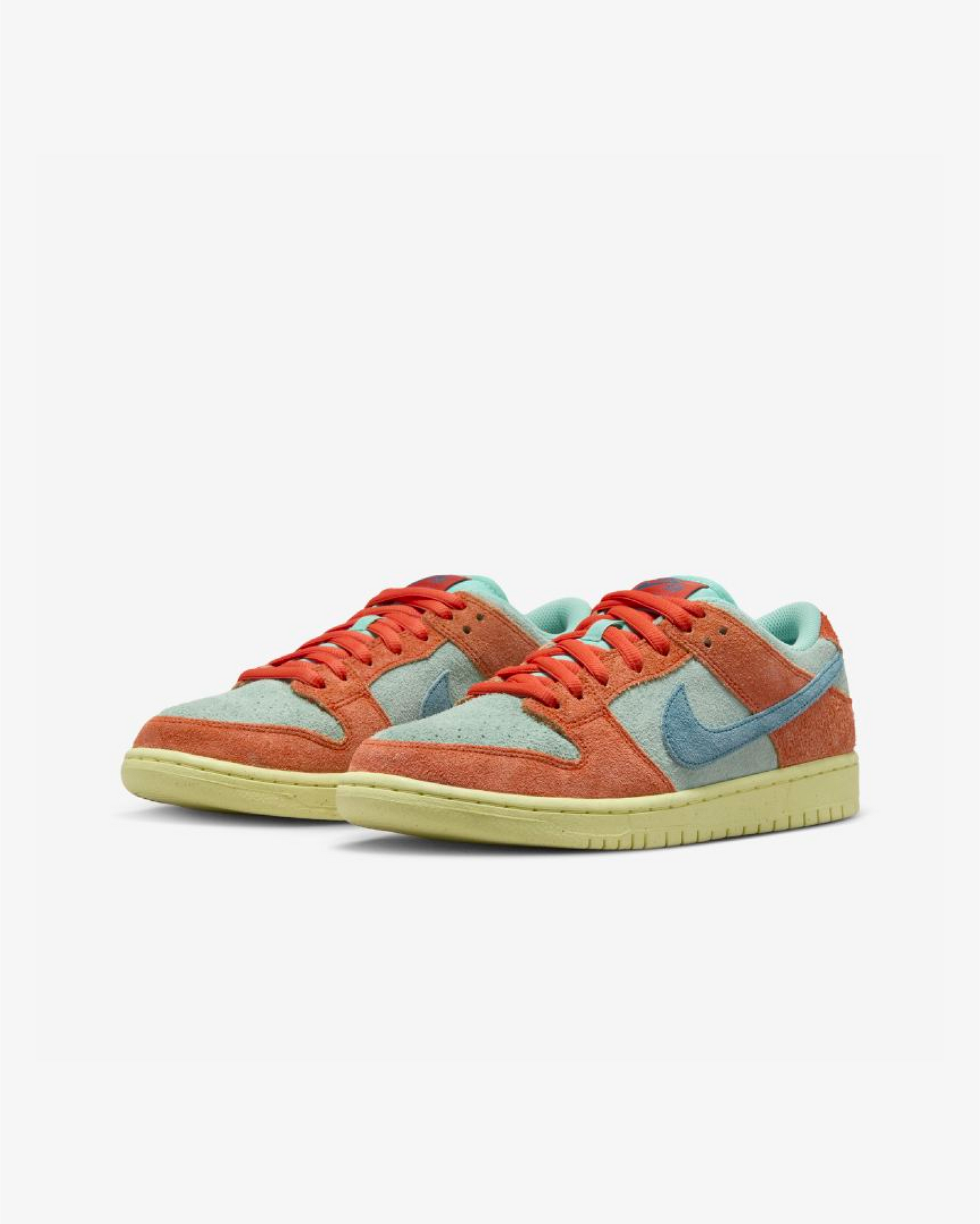 NIKE SB DUNK LOW PRO PRM - ORANGE NOISE AQUA EMERALD