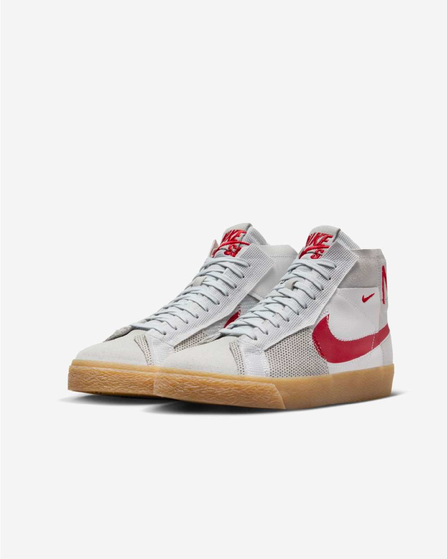 NIKE SB ZOOM BLAZER MID PRM - SUMMIT WHITE/RED