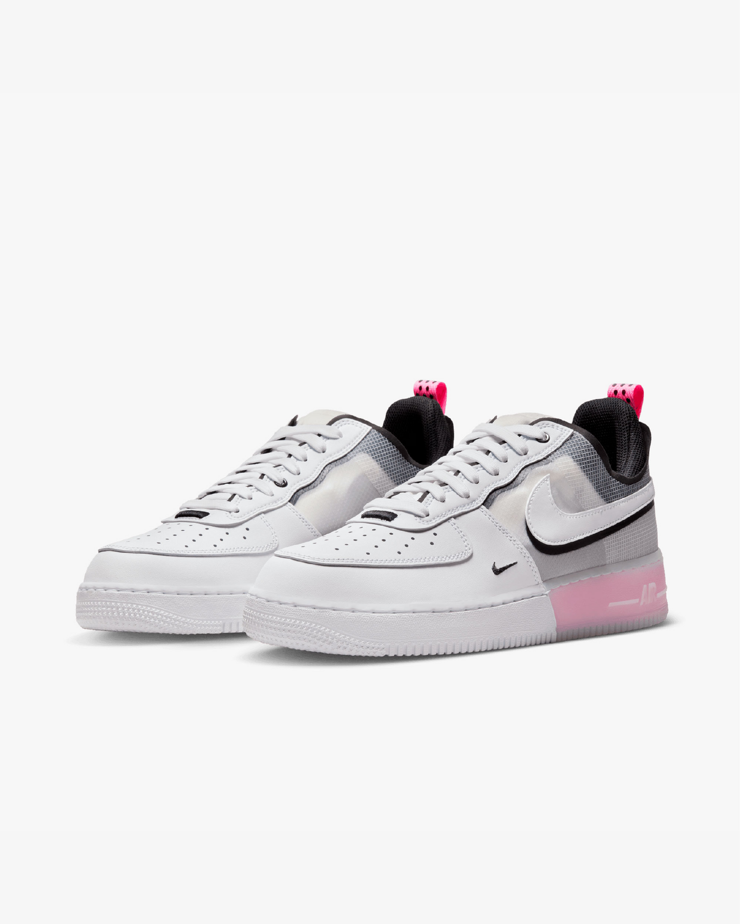 NIKE AIR FORCE 1 REACT - WHITE BLACK PINK