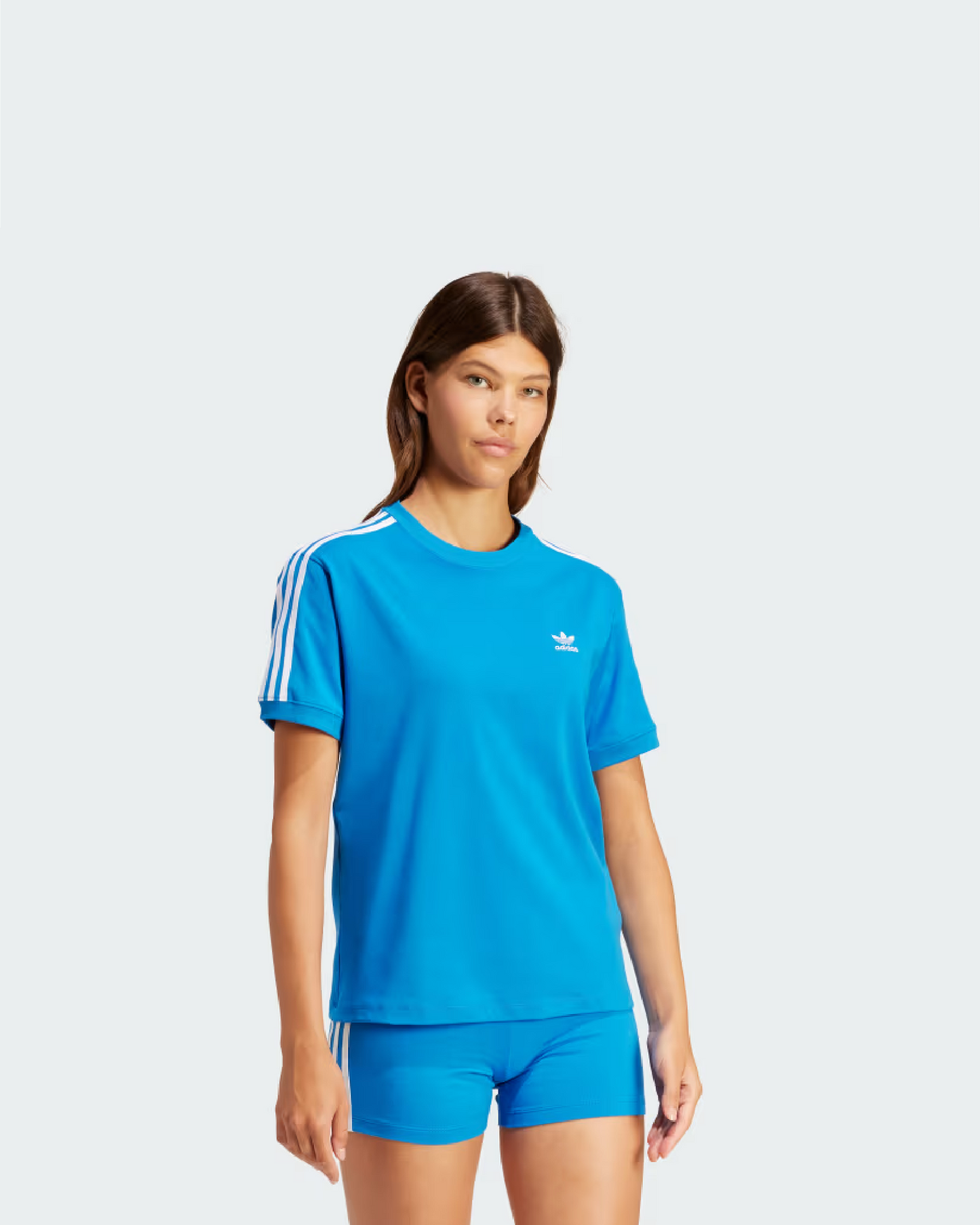 ADIDAS 3 STRIPE TEE - BLUBIR